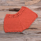 Handmade Beach Solid Color Short Swimming Trunks Sexy Cutout Hand Crocheting Cotton Sunscreen Bella Mia