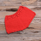 Handmade Beach Solid Color Short Swimming Trunks Sexy Cutout Hand Crocheting Cotton Sunscreen Bella Mia
