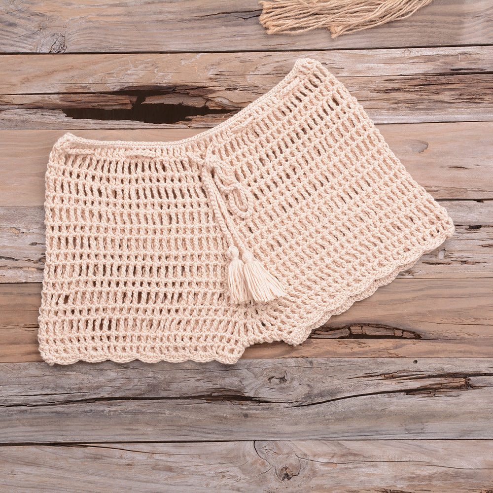 Hand Woven Beach Swimming Trunks Lace Up Cutout Boxers Bella Mia