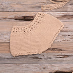 Handmade Beach Solid Color Short Swimming Trunks Sexy Cutout Hand Crocheting Cotton Sunscreen Bella Mia