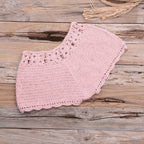 Handmade Beach Solid Color Short Swimming Trunks Sexy Cutout Hand Crocheting Cotton Sunscreen Bella Mia