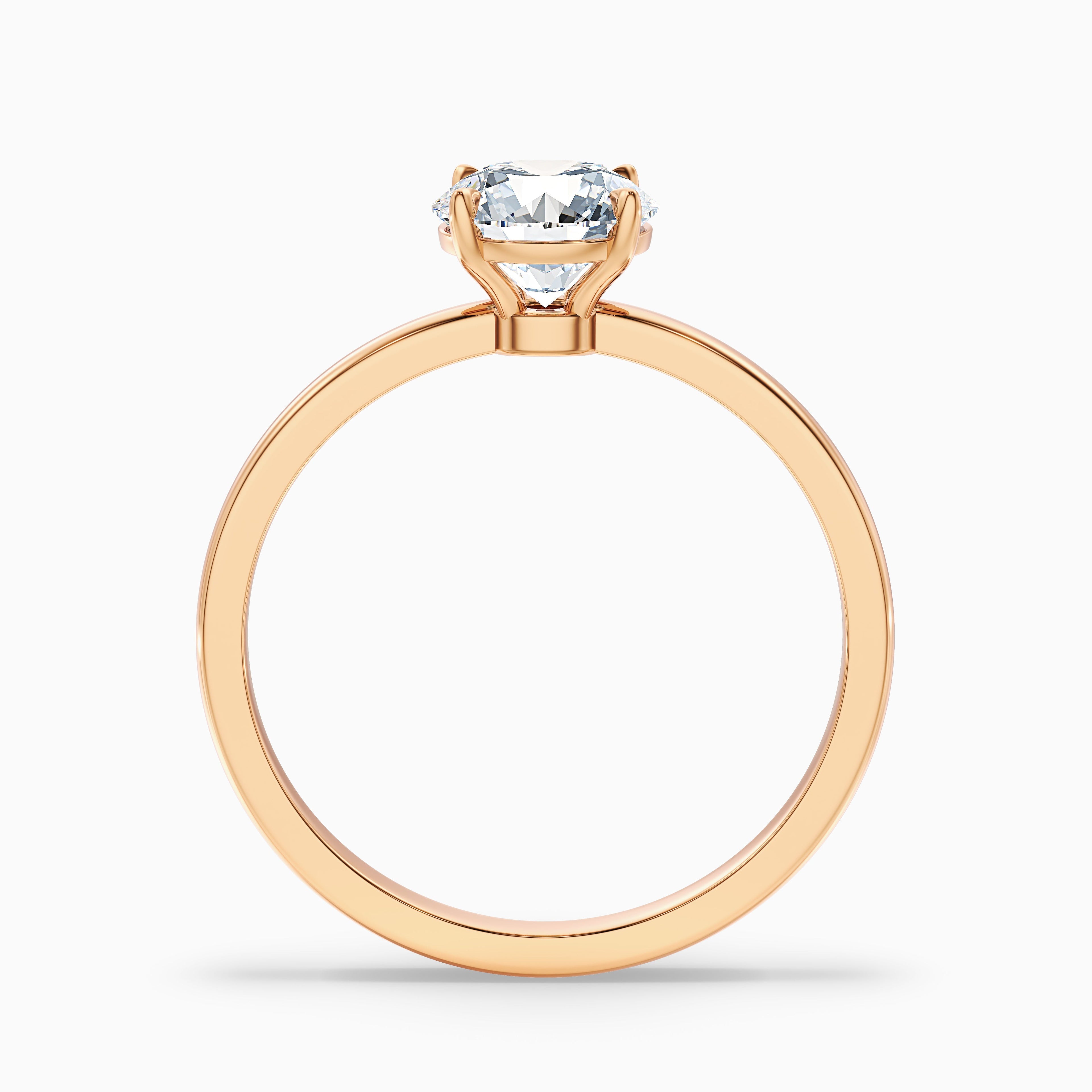 Arlen 1.5 Carat Round Cut Low Profile Solitaire Moissanite Diamond Ring in 14k Yellow Gold