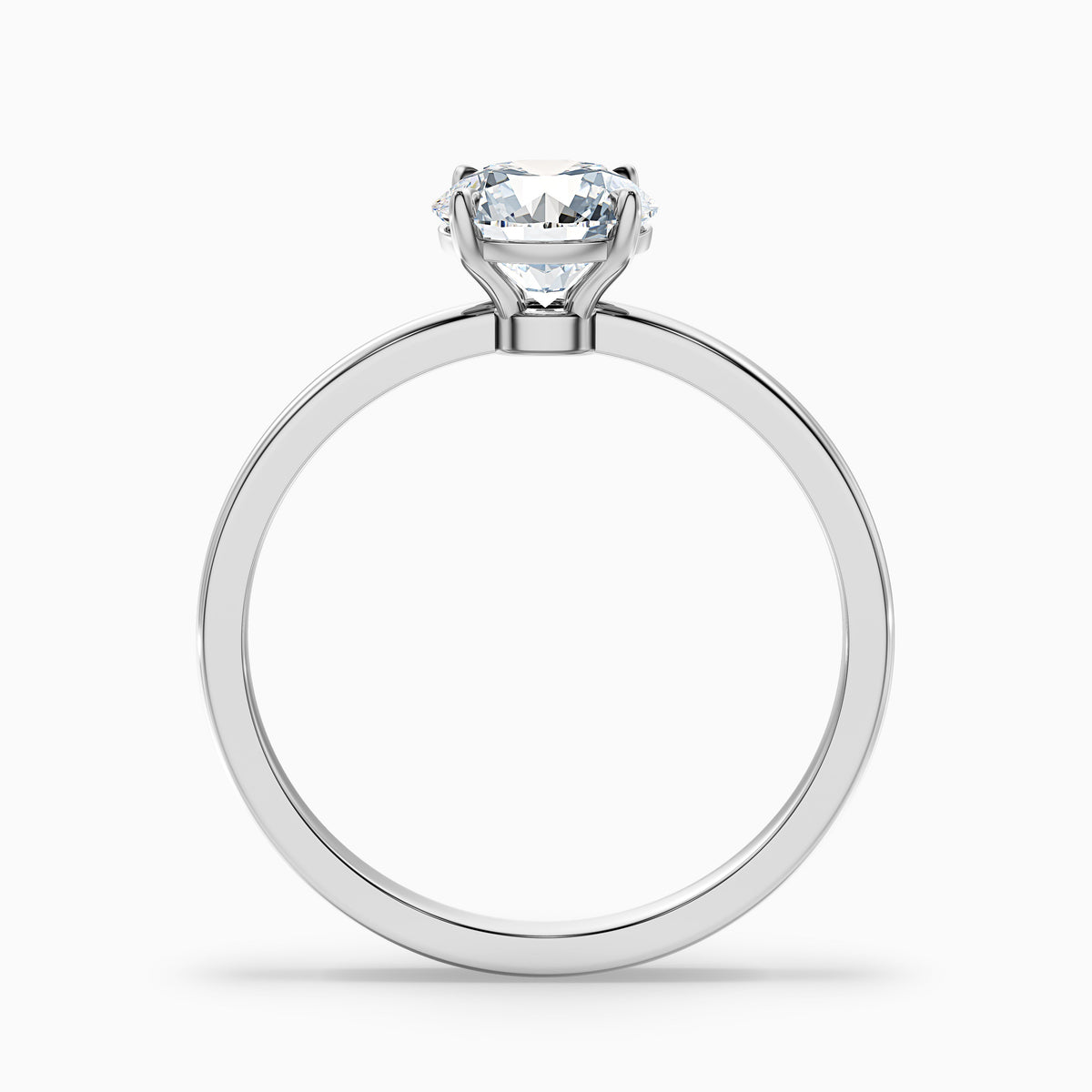 Arlen 1.5 Carat Round Cut Low Profile Solitaire Moissanite Diamond Ring in 14k Yellow Gold
