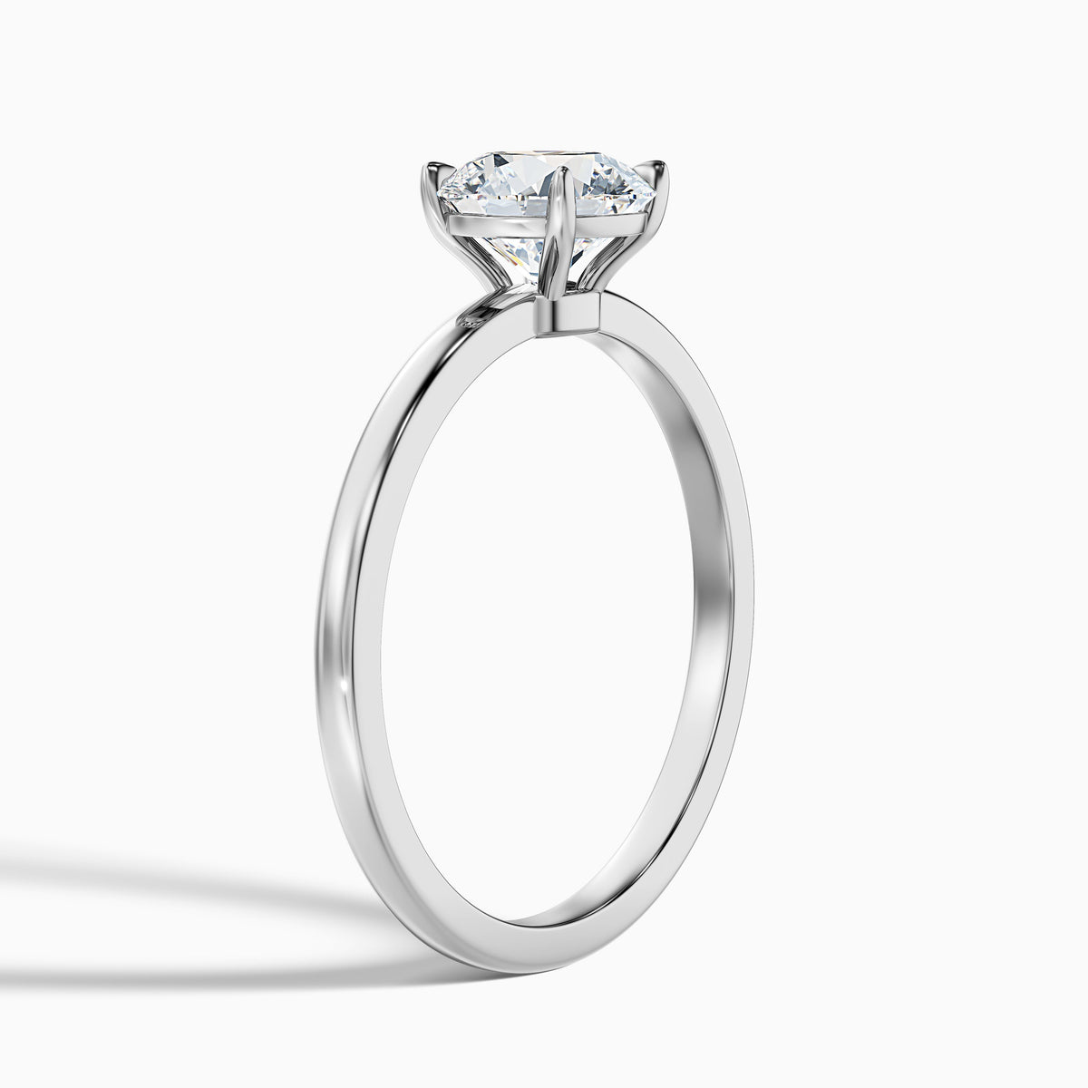 Arlen 1.5 Carat Round Cut Low Profile Solitaire Moissanite Diamond Ring in 14k Yellow Gold