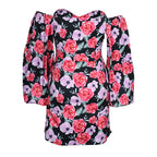 Printed Sexy Square Collar Dress Women Spring Summer Arrival Bella Mia