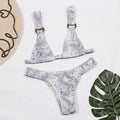 Swimwear Snakeskin Split Low Waist Swimsuit Bikini Bikini Bella Mia