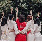 Custom Satin Bridesmaid Robes – Personalized with Name, Title, or Date | Wedding Party Gifts SelenaHuanStudio