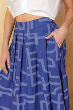 LEAVES OF TOMORROW WOVEN MIDI SKIRT Flying Tomato