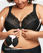 Front-Closure Underwire Print Bra SheCurve