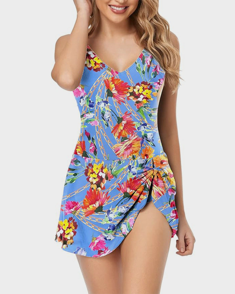 Women's Tummy Control Slim Fit Plus Size One Piece Swimsuit SheCurve