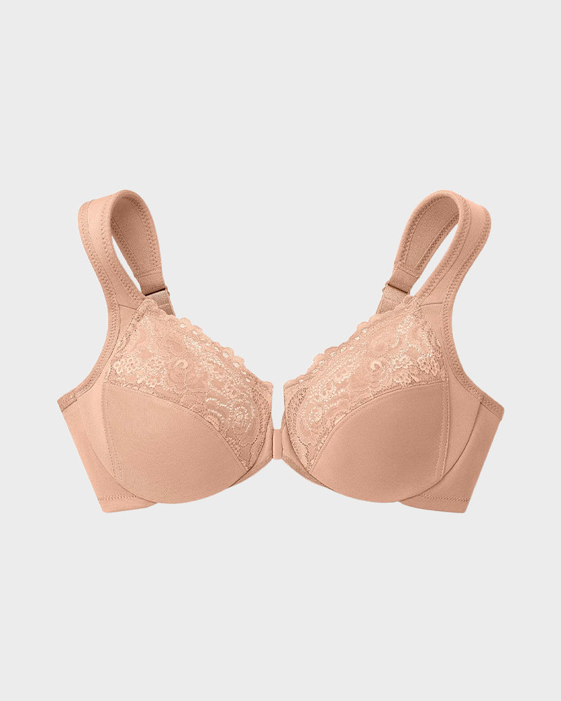 Front-Closure Underwire Print Bra SheCurve