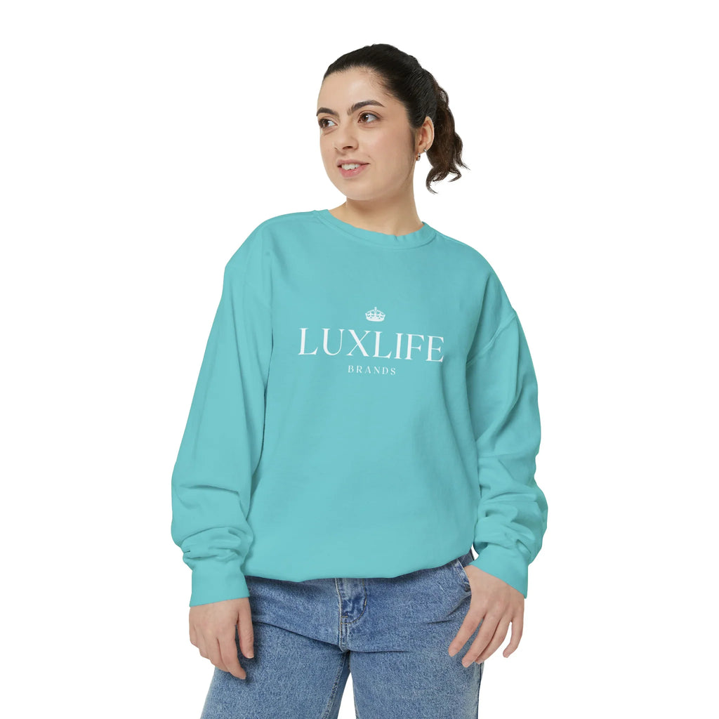 Luxlife Brands Garment-Dyed Sweatshirt Printify