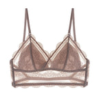 bralette French Sexy U-Shaped Beauty Back Underwear Women Wireless Thin Bra Invisible Backless Lace Triangle Cup Bra Summer Bella Mia