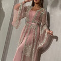 Women Clothing Independent Stand Bronzing Sexy Shawl Two Piece Cocktail Evening Dress Bella Mia