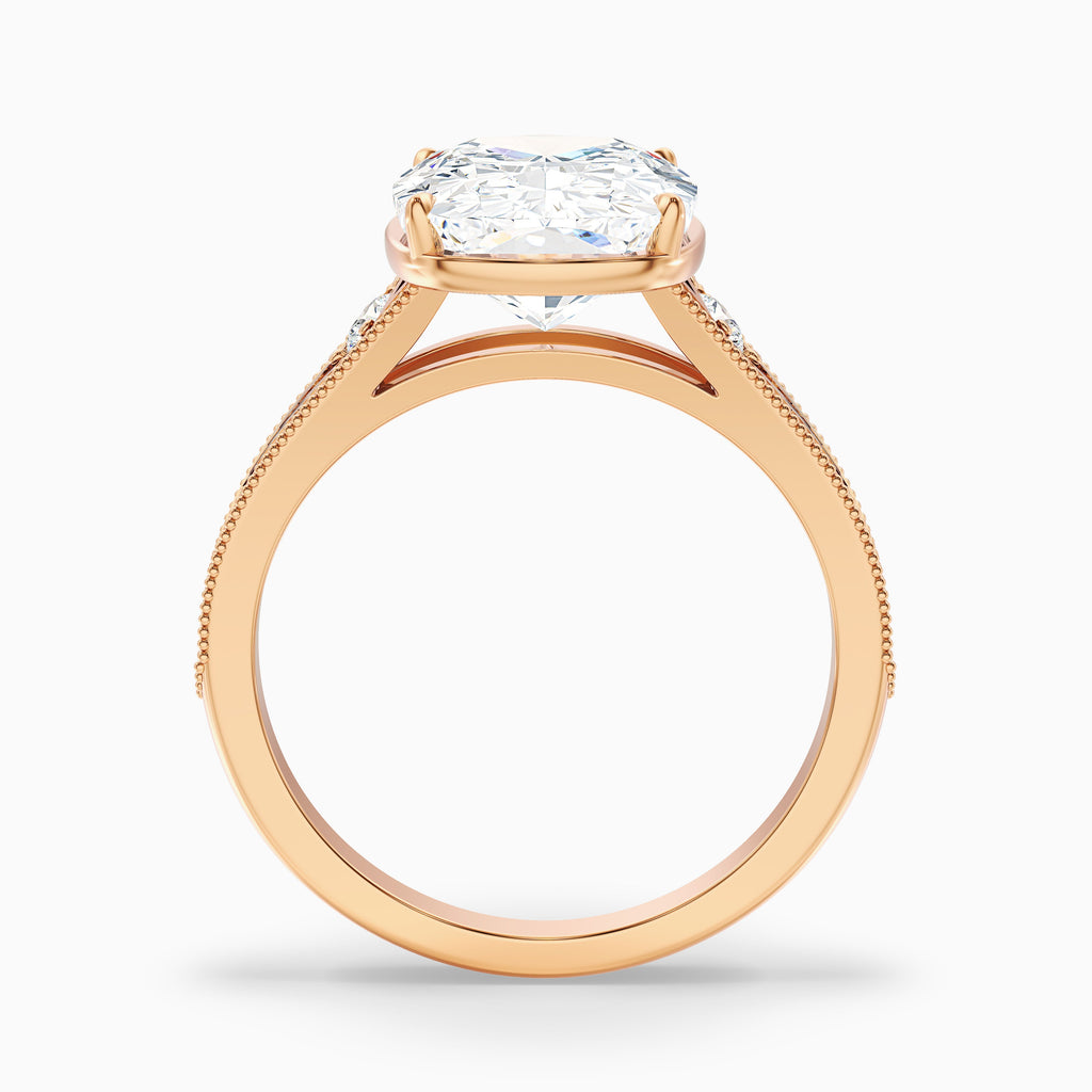 Taylor 1.5 Carat Elongated Old Mine Cushion Cut Moissanite Diamond Ring in 10k White Gold