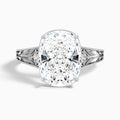 Taylor 1.5 Carat Elongated Old Mine Cushion Cut Moissanite Diamond Ring in 10k White Gold