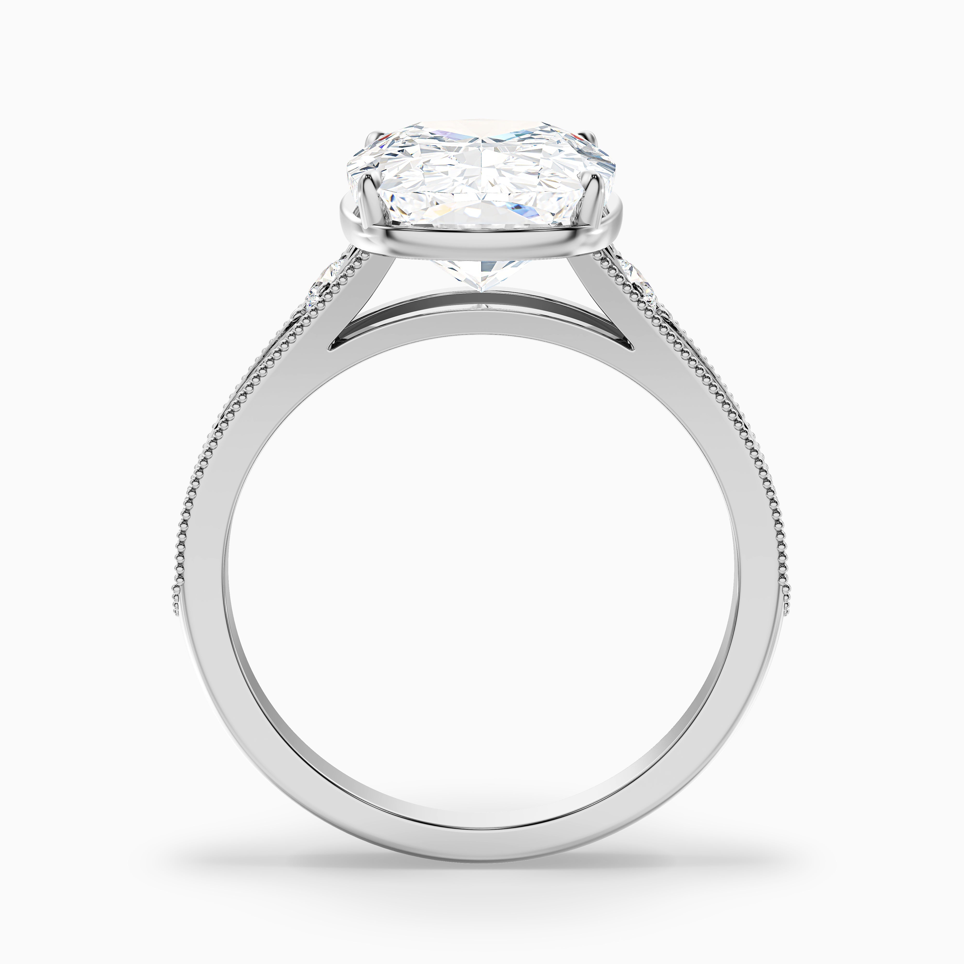 Taylor 1.5 Carat Elongated Old Mine Cushion Cut Moissanite Diamond Ring in 10k White Gold