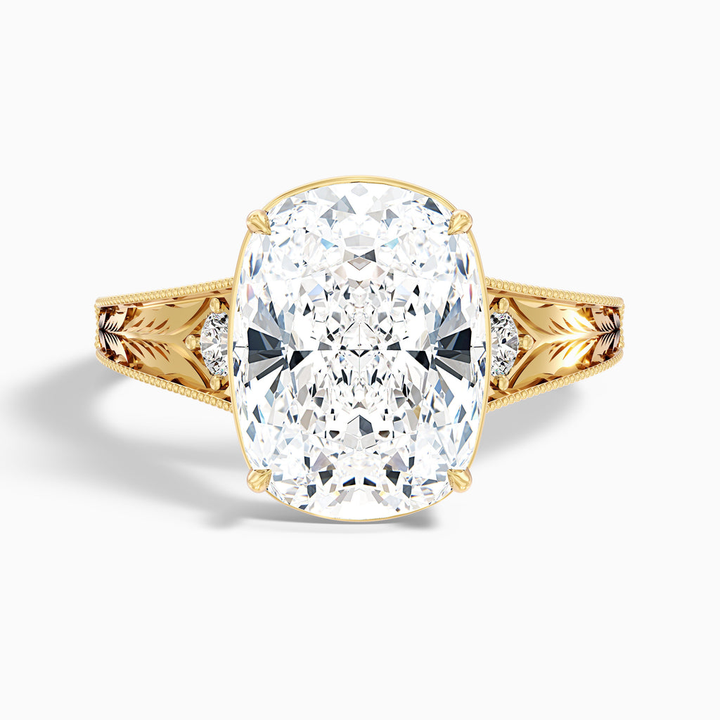 Taylor 1.5 Carat Elongated Old Mine Cushion Cut Moissanite Diamond Ring in 10k White Gold