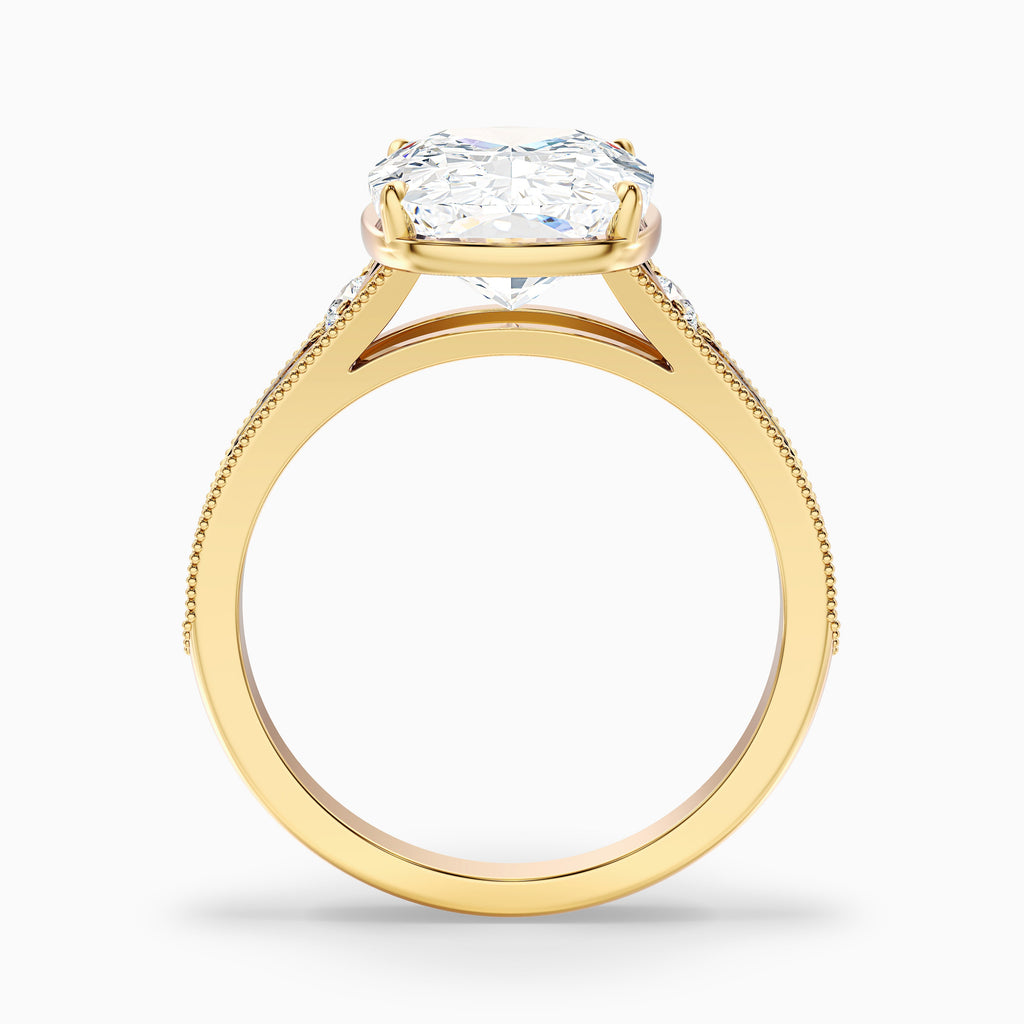 Taylor 1.5 Carat Elongated Old Mine Cushion Cut Moissanite Diamond Ring in 10k White Gold