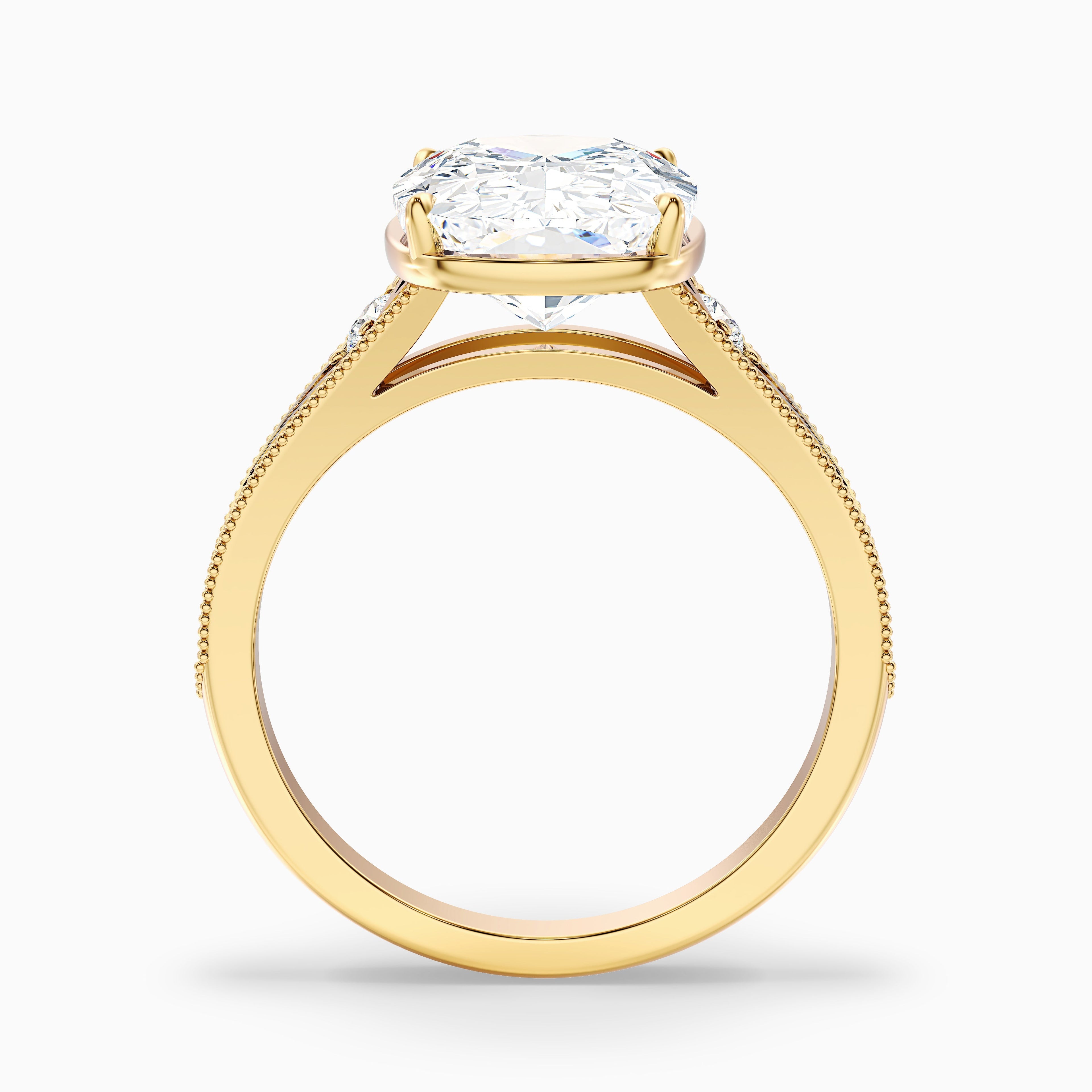 Taylor 1.5 Carat Elongated Old Mine Cushion Cut Moissanite Diamond Ring in 10k White Gold