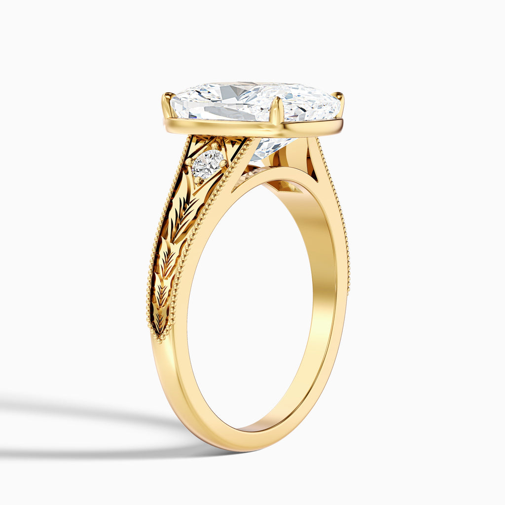 Taylor 1.5 Carat Elongated Old Mine Cushion Cut Moissanite Diamond Ring in 10k White Gold