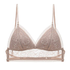 bralette French Sexy U-Shaped Beauty Back Underwear Women Wireless Thin Bra Invisible Backless Lace Triangle Cup Bra Summer Bella Mia