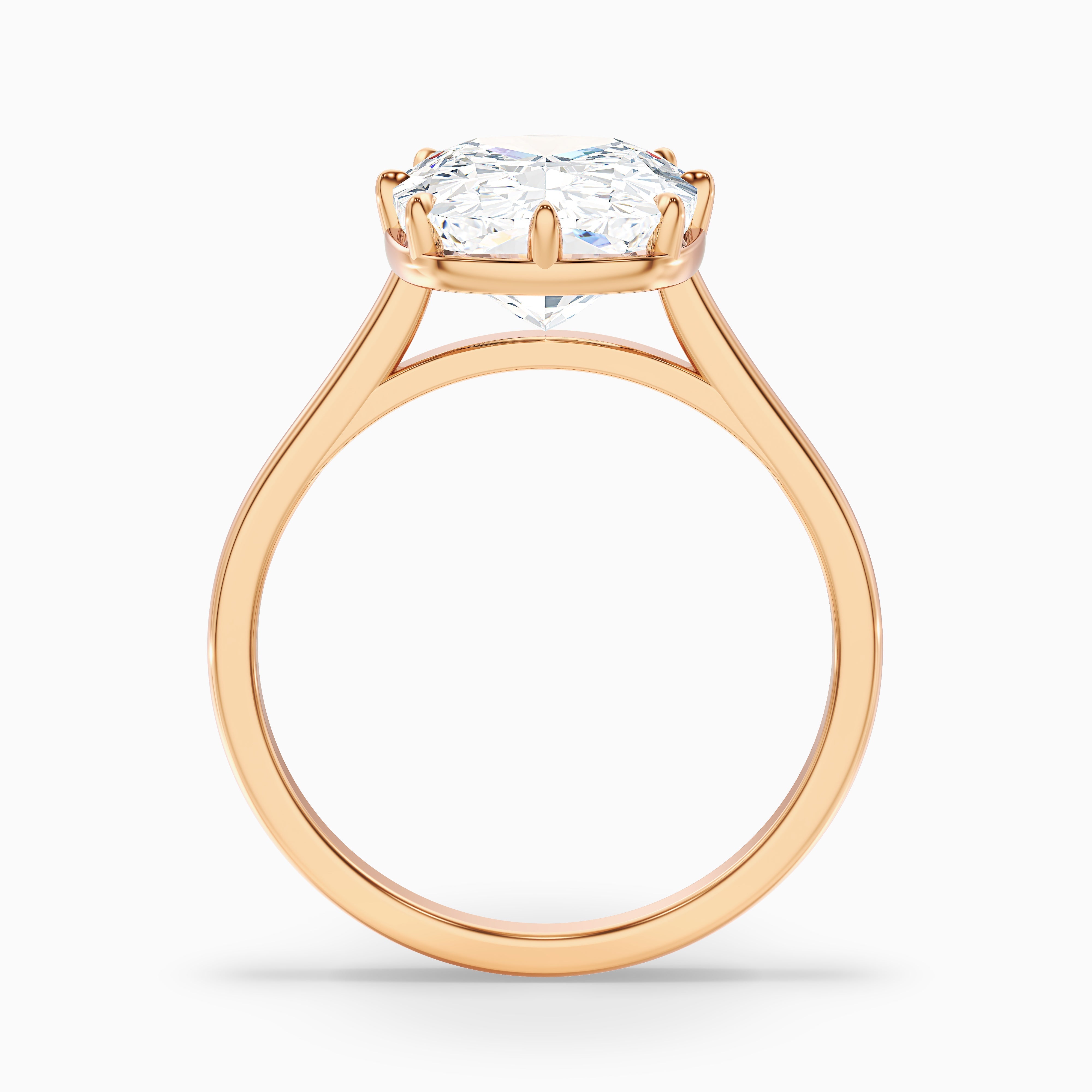 Verne 2 Carat 8 Prong Elongated Cushion Old Mine Cut Lab Grown Diamond Ring in 14k Yellow Gold