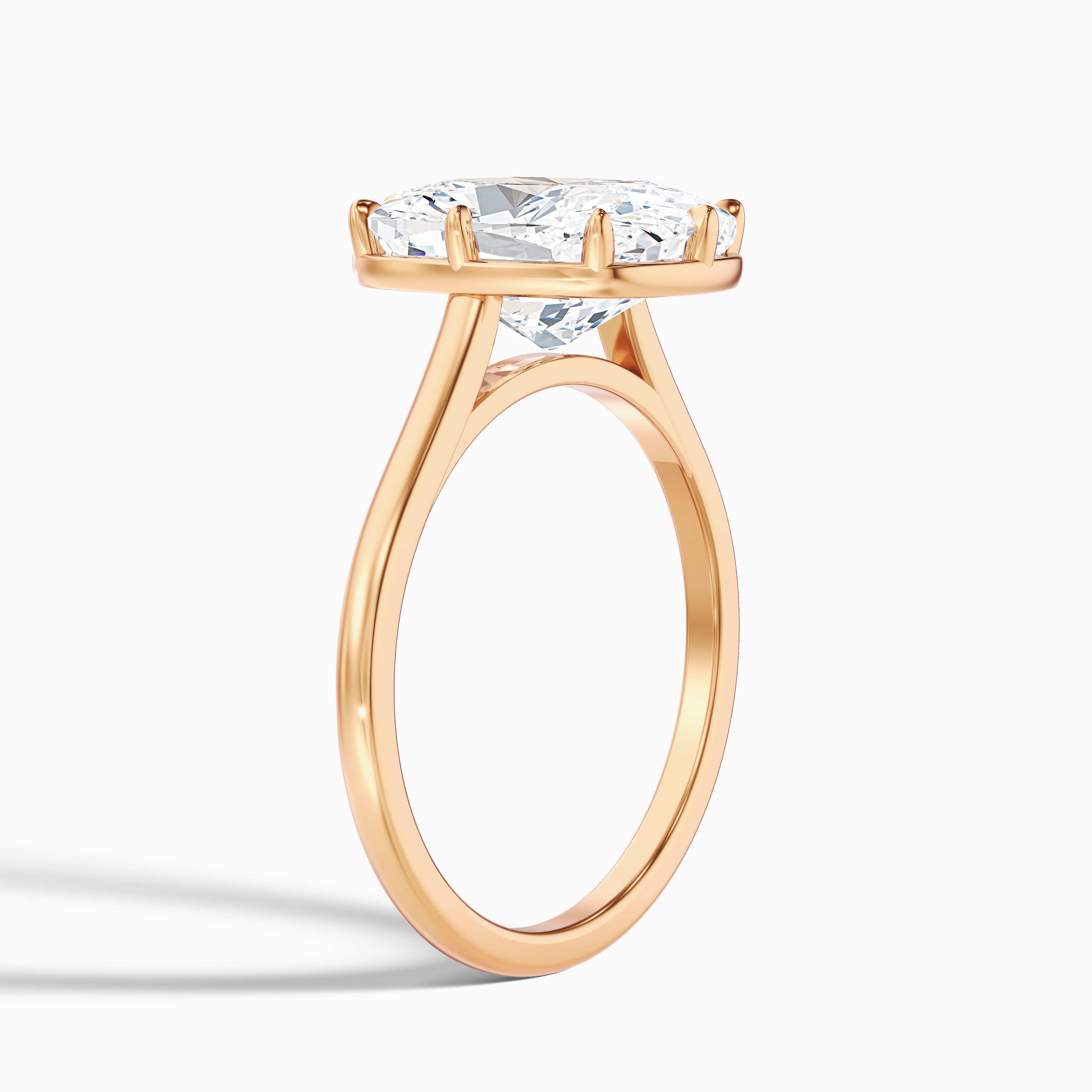 Verne 2 Carat 8 Prong Elongated Cushion Old Mine Cut Lab Grown Diamond Ring in 14k Yellow Gold