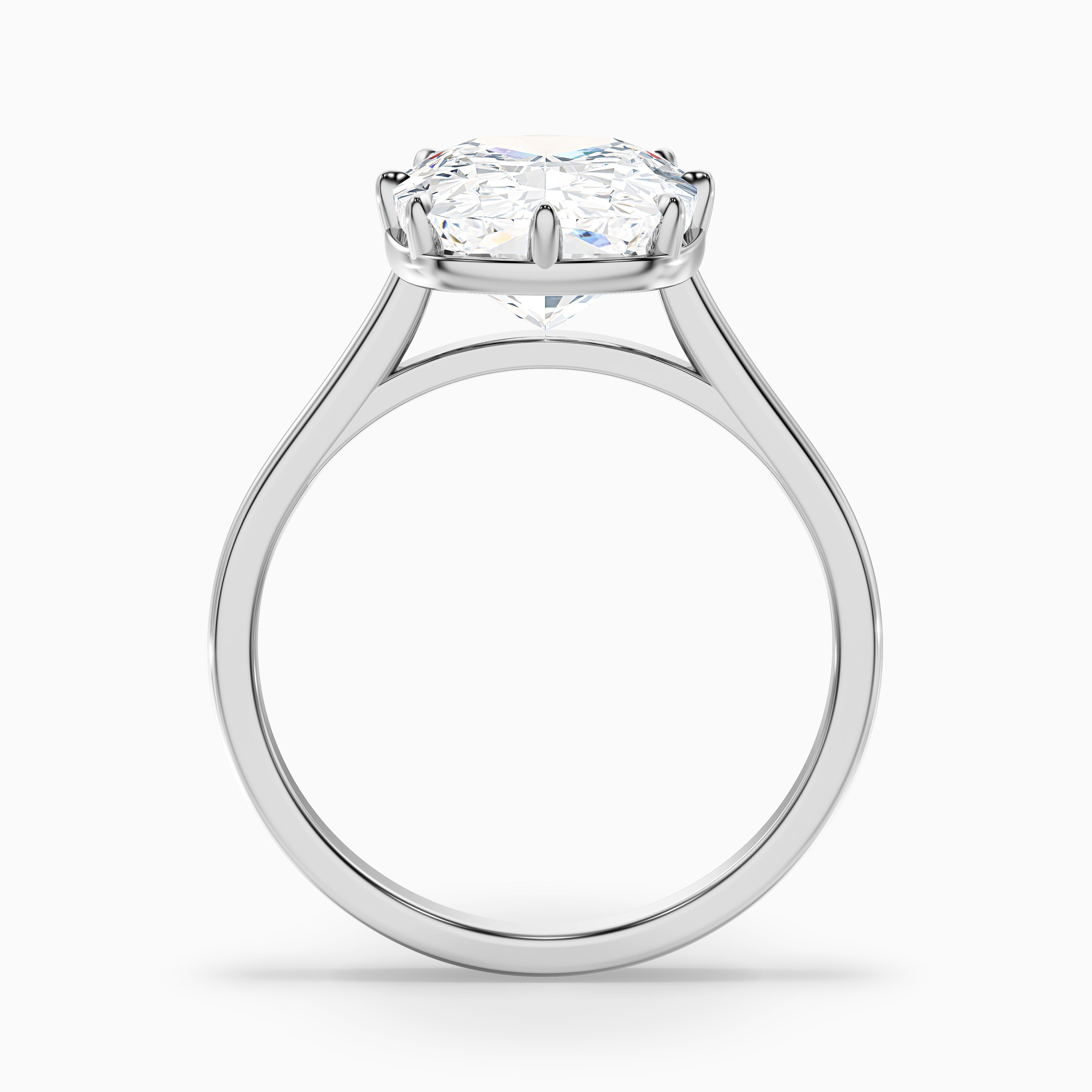Verne 2 Carat 8 Prong Elongated Cushion Old Mine Cut Lab Grown Diamond Ring in 14k Yellow Gold