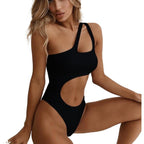 One Piece Swimsuit Solid Color Lady Sexy One Shoulder Bikini Bella Mia