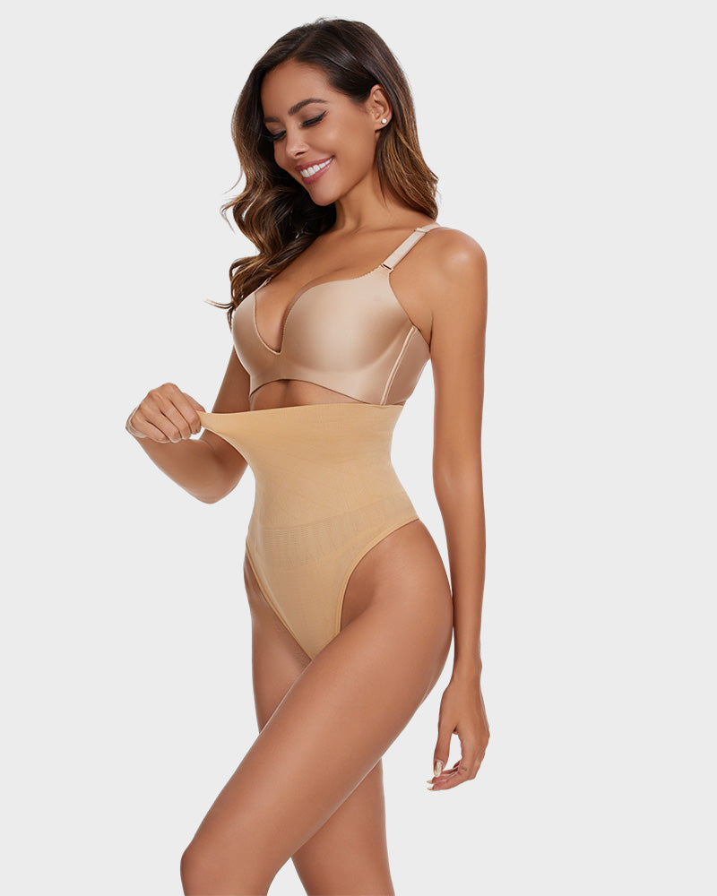 Seamless High-Waisted Shaper Thong Panty SheCurve