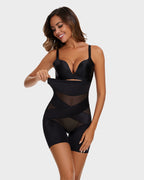 High Waist Cross Compression Mid-Thigh Shaping Shorts（2pcs ） SheCurve