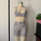 Swimsuit Bikini Four-Corner Conservative Swimwear Bikini Leopard Print Bikini Bella Mia