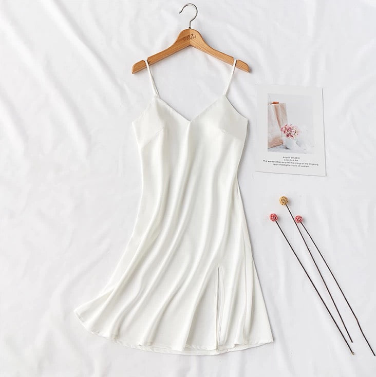 Silky Elegant Night Dress Slips Multicolors - Short SelenaHuanStudio