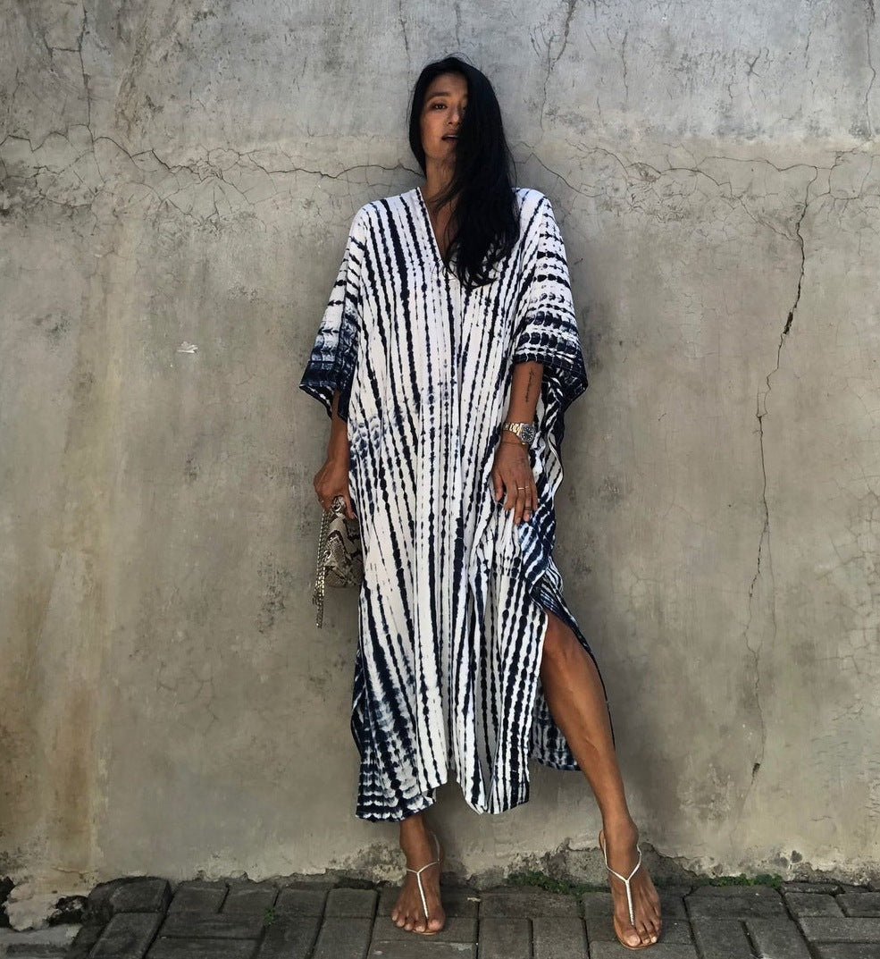 Rayon Halo Dyed Robe Vacation Casual Beach Bikini Cover 25 Colors Bella Mia