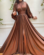 Spring Summer Popular Color Tight Waist Halter Large Swing Sexy Avocado Green Dress Maxi Dress for Women Bella Mia