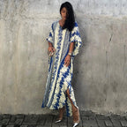 Rayon Snake Pattern Positioning Robe Sun Protection Beach Jacket Blouse Seaside Vacation Dress Women Bella Mia