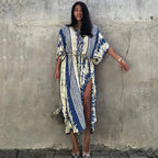Rayon Snake Pattern Positioning Robe Sun Protection Beach Jacket Blouse Seaside Vacation Dress Women Bella Mia
