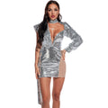 Sexy Retro Mesh Stitching Sequ Dress New Popular Women Clothing Bella Mia