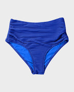 Textured Knot-Front High-Waisted Bikini Set SheCurve