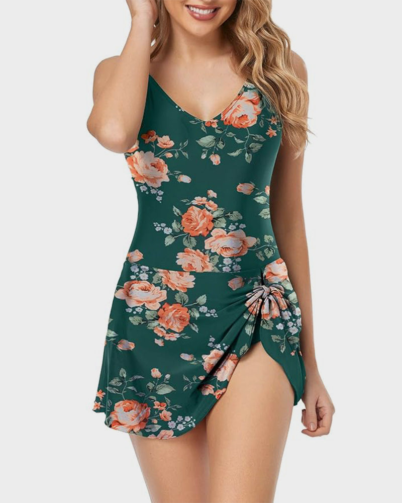 Women's Tummy Control Slim Fit Plus Size One Piece Swimsuit SheCurve