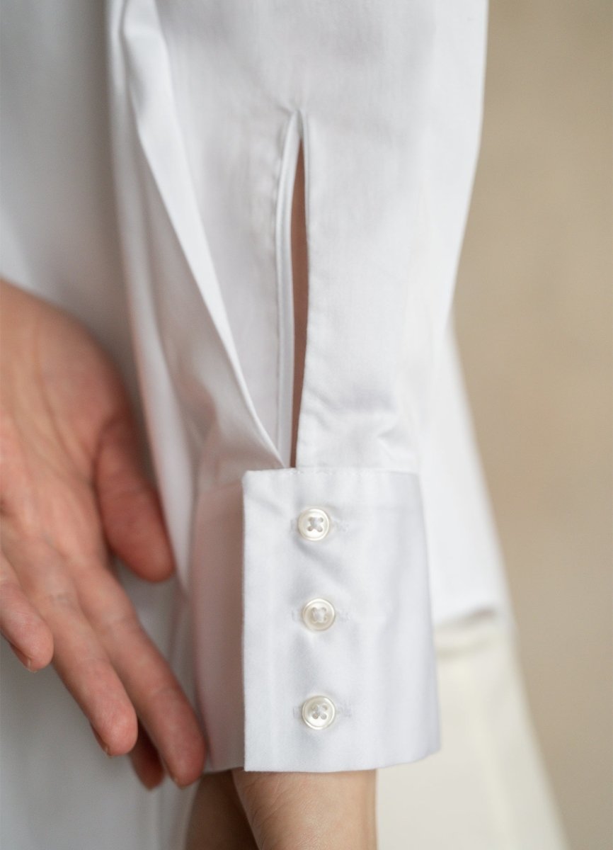 Seconda Oversized White Cotton Business Shirt