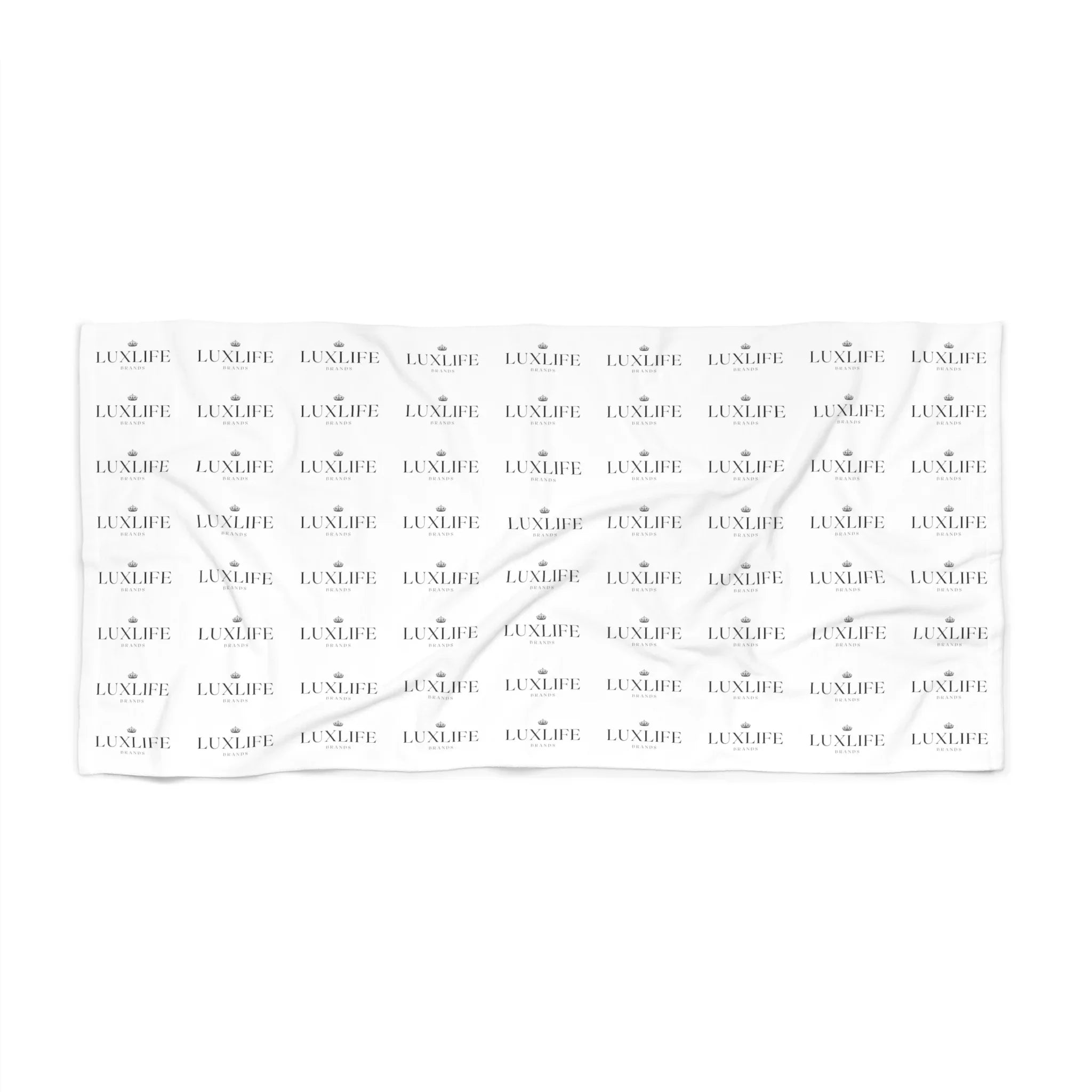 Luxlife Brands B&W Pattern Beach Towel Printify