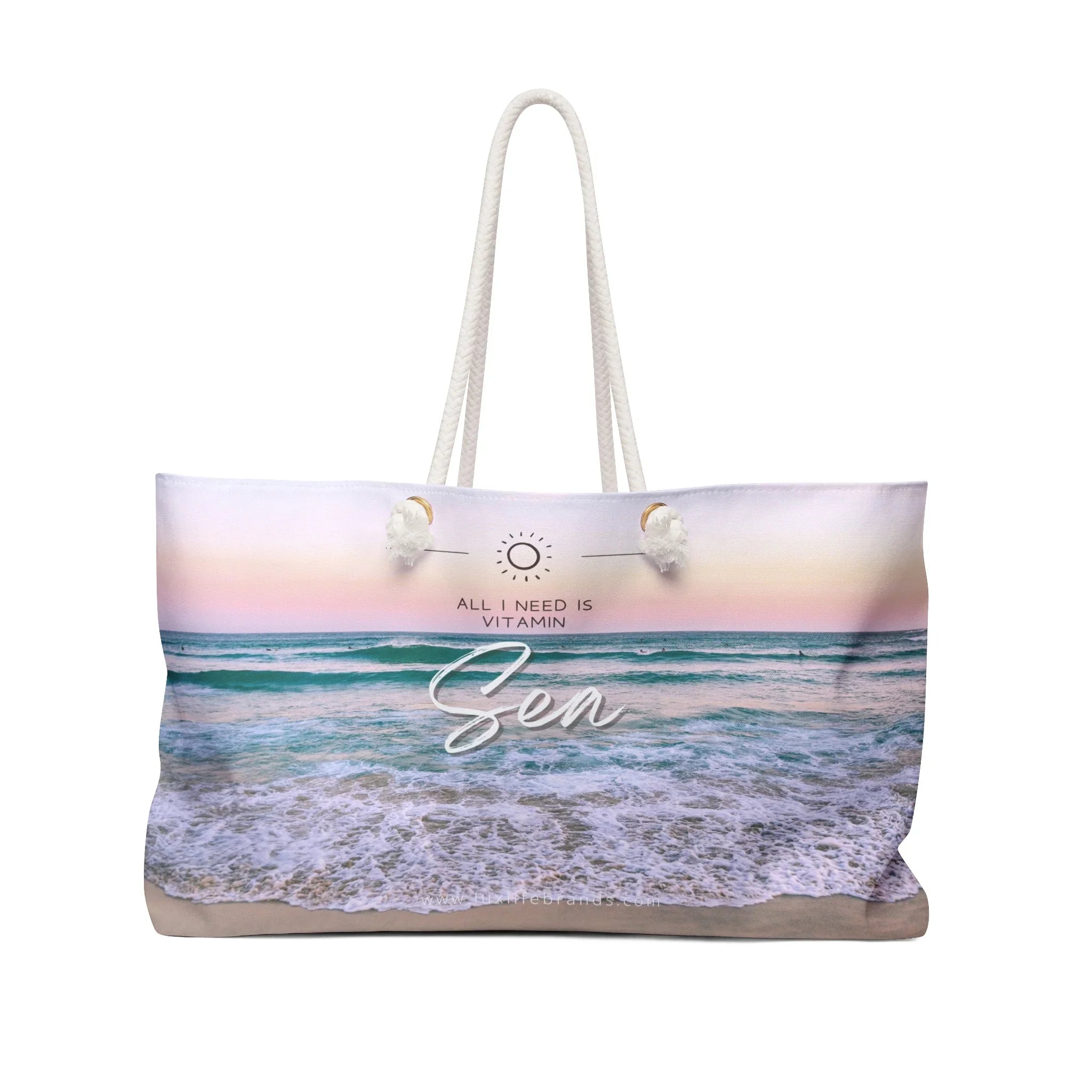 All I Need Is Vitamin Sea Beach Bag Printify