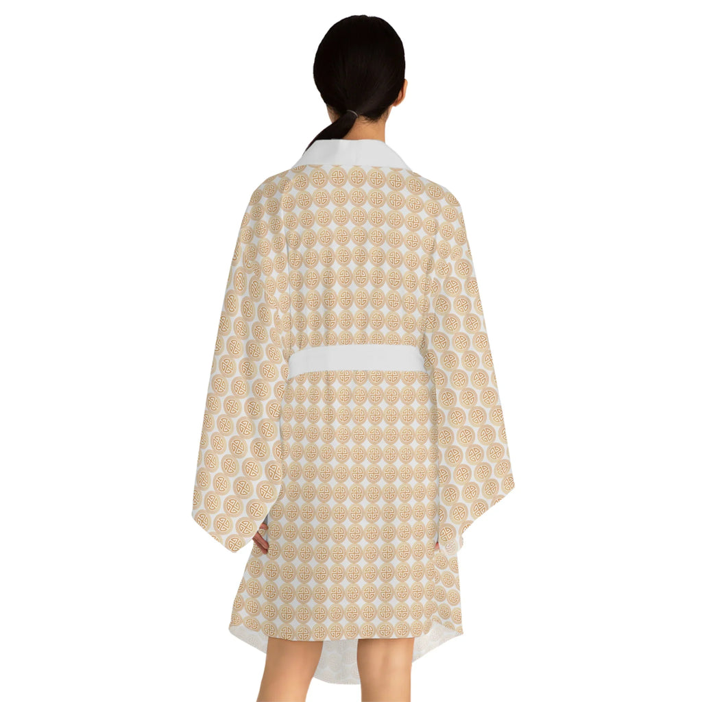 Santorini Long Sleeve Kimono Robe Printify