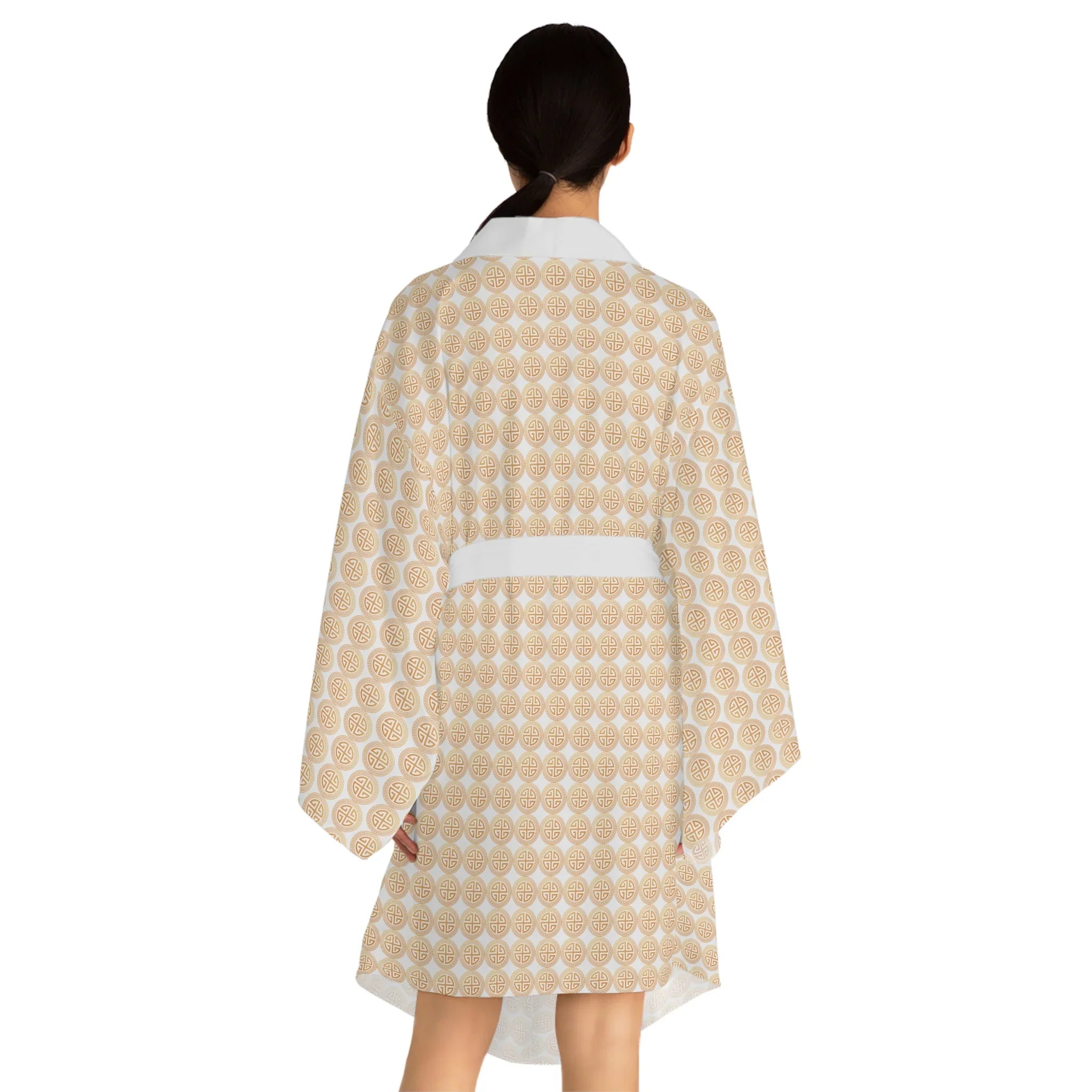 Santorini Long Sleeve Kimono Robe Printify