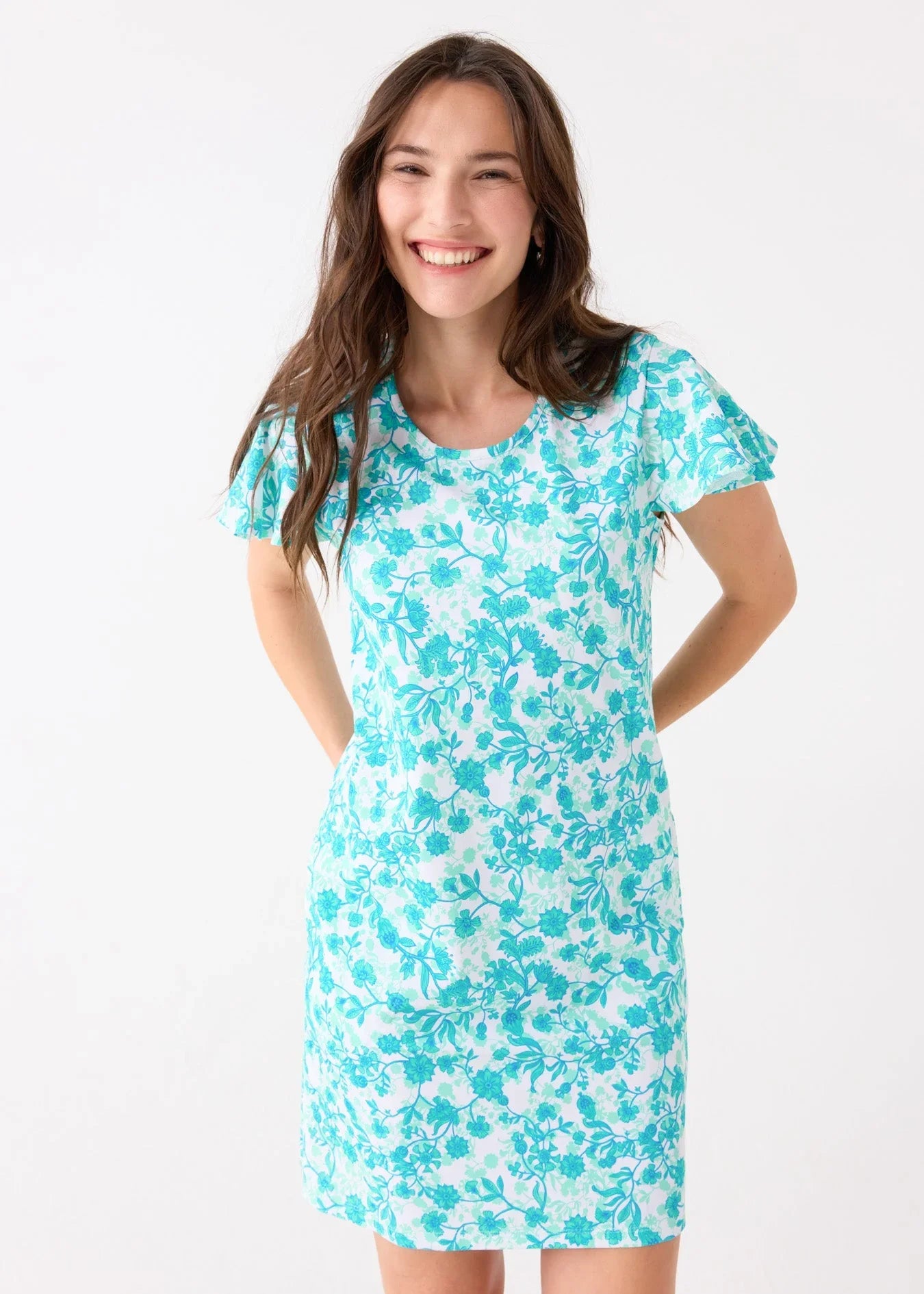 Rosebay Ruffle Short Sleeve Dress