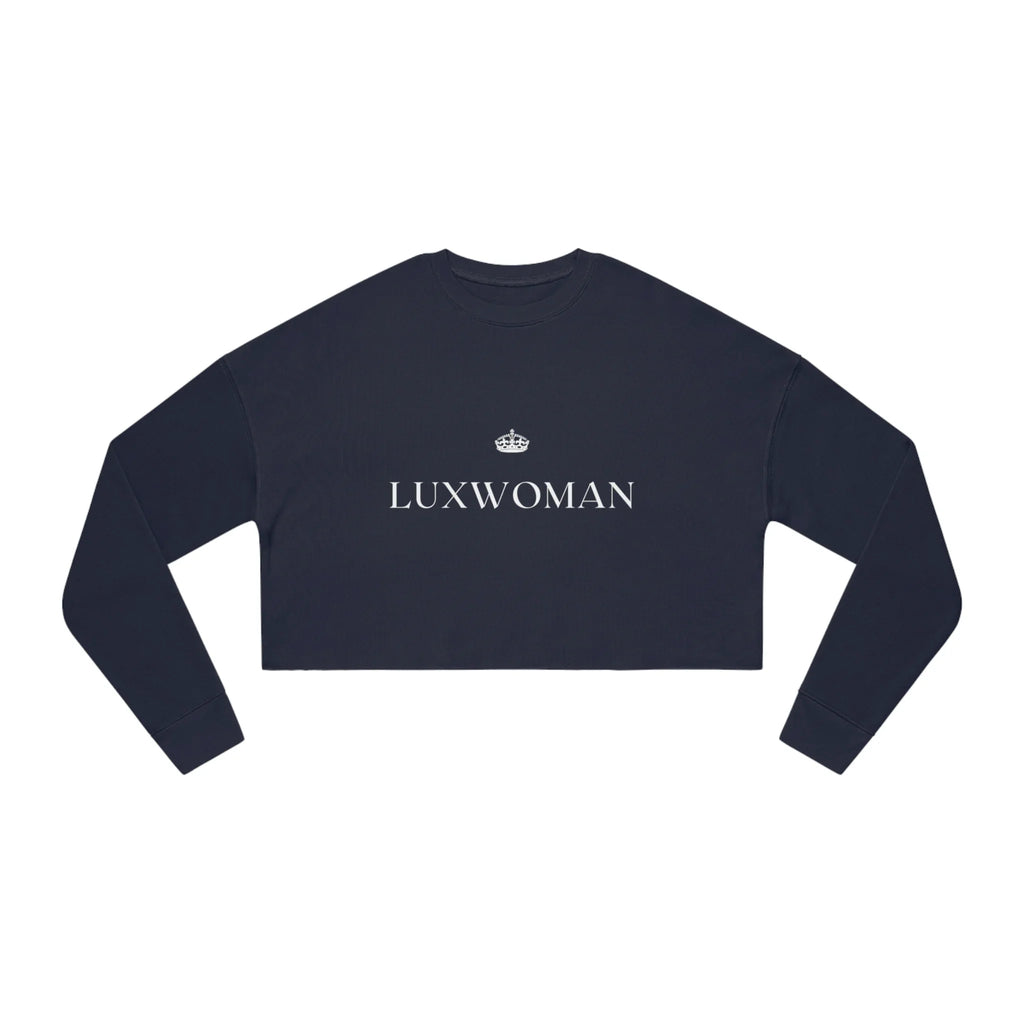 LUXWOMAN Breathable Fleece Cropped Sweatshirt Printify