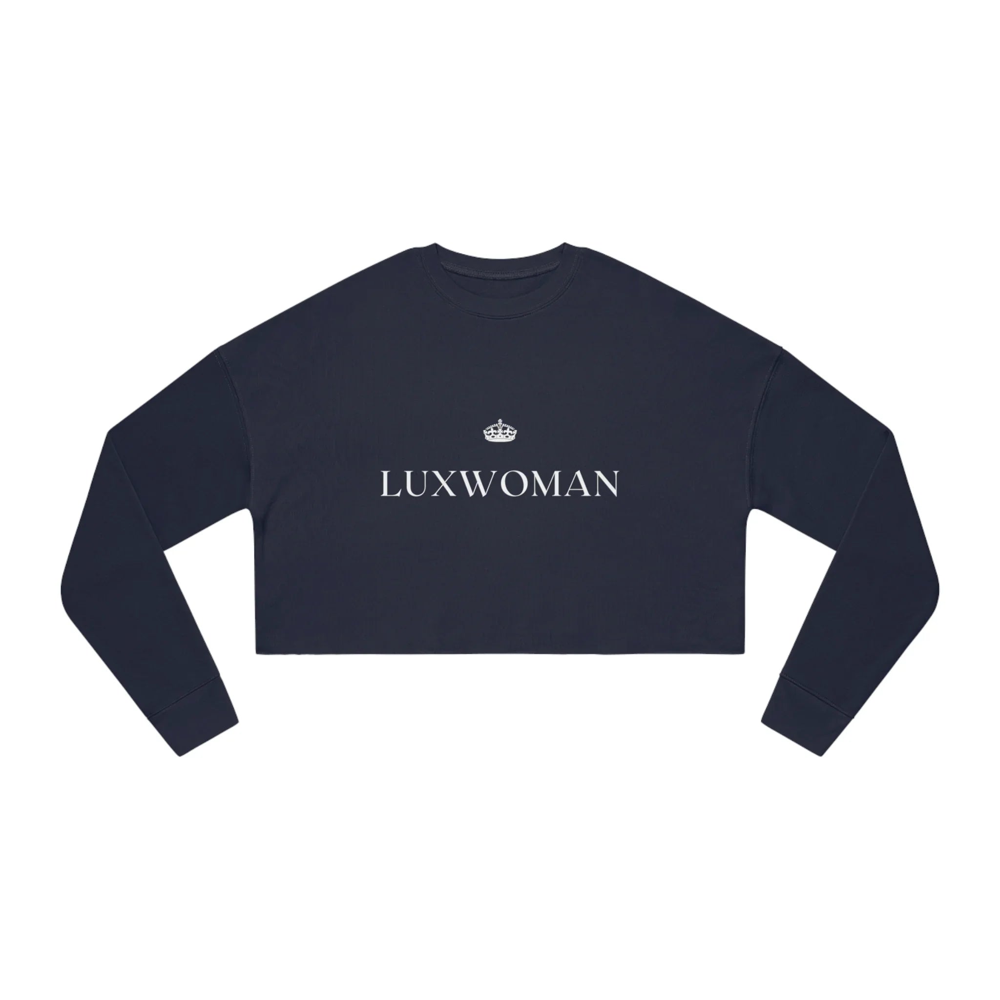 LUXWOMAN Breathable Fleece Cropped Sweatshirt Printify