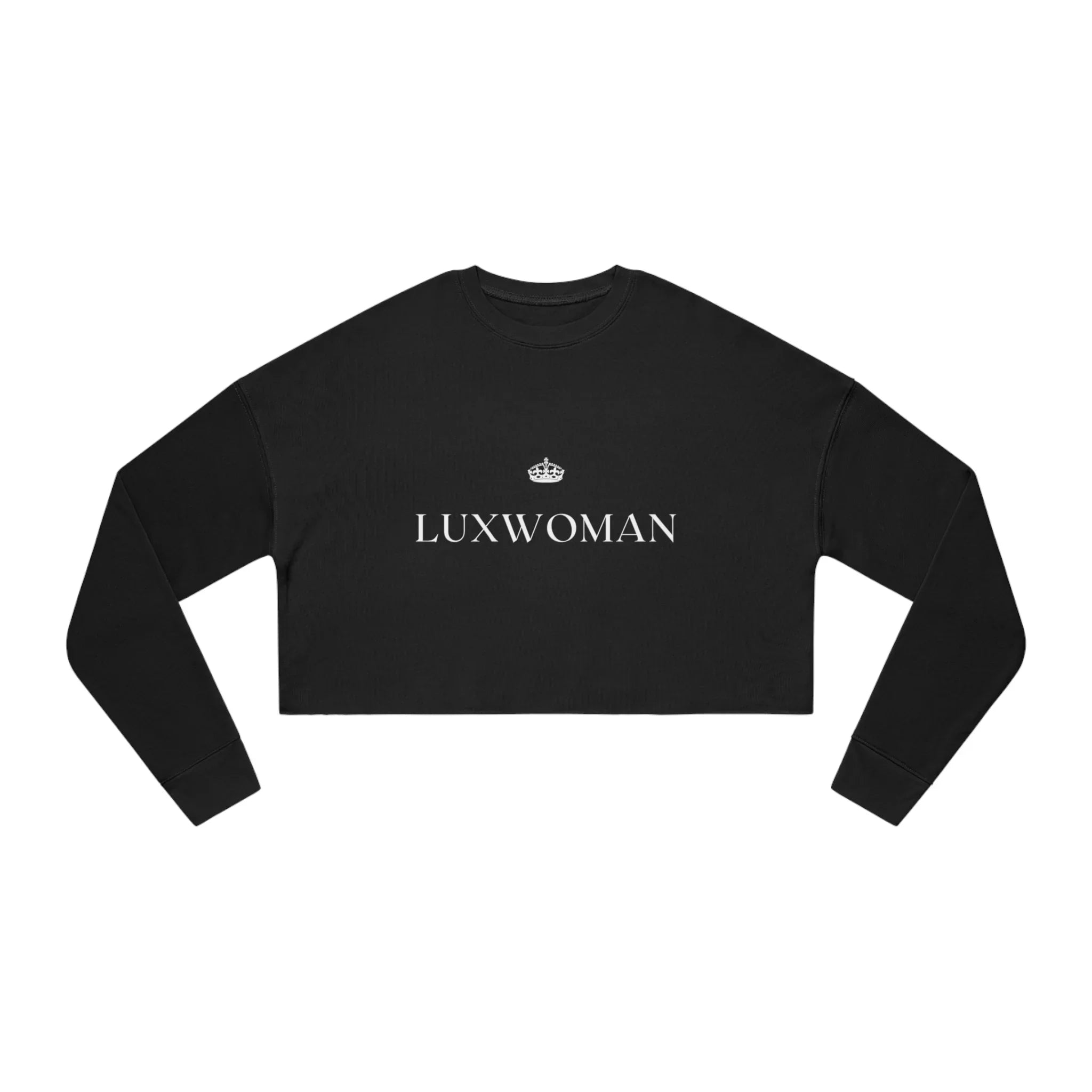 LUXWOMAN Breathable Fleece Cropped Sweatshirt Printify